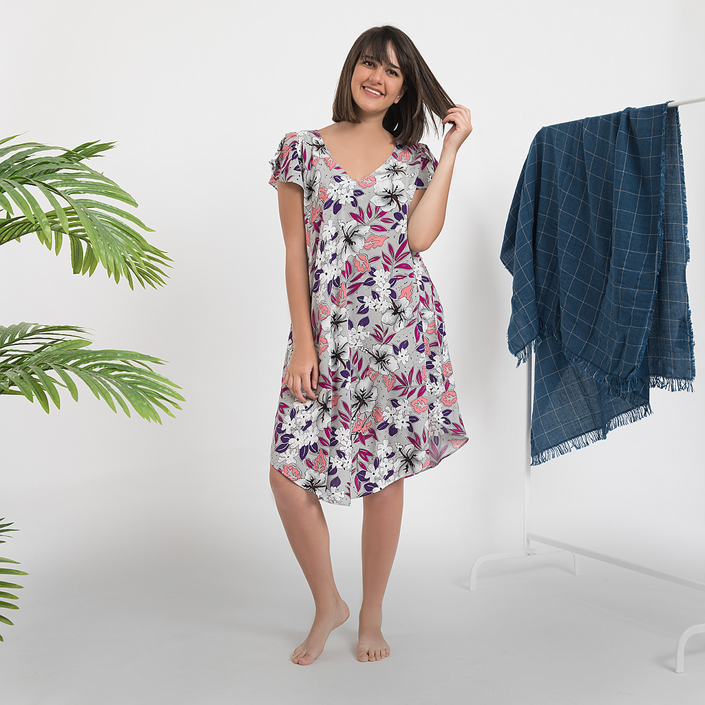 Japonese viscose shirt and roses