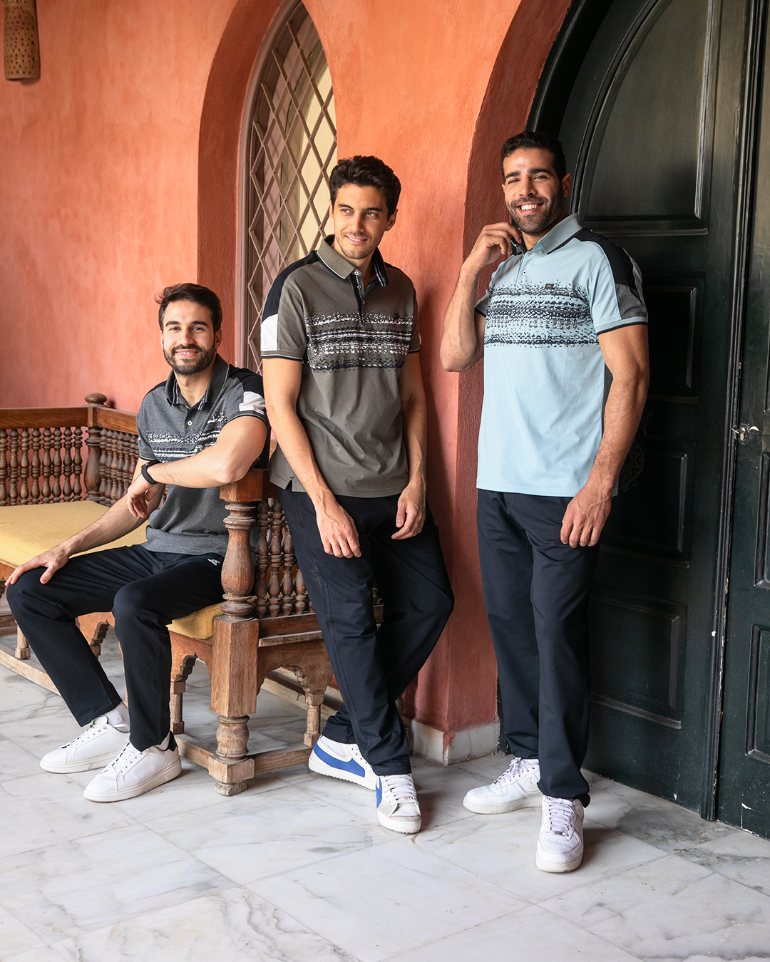 GALVANI بيجامه رجالي زراير مطرز