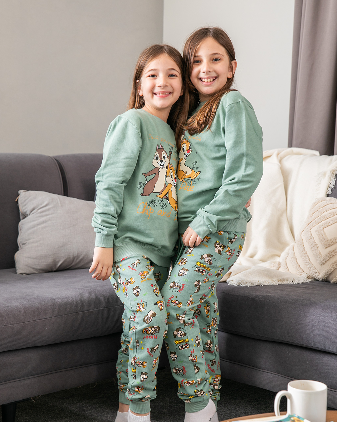 Girls' pajamas, jersey, squirrels basic