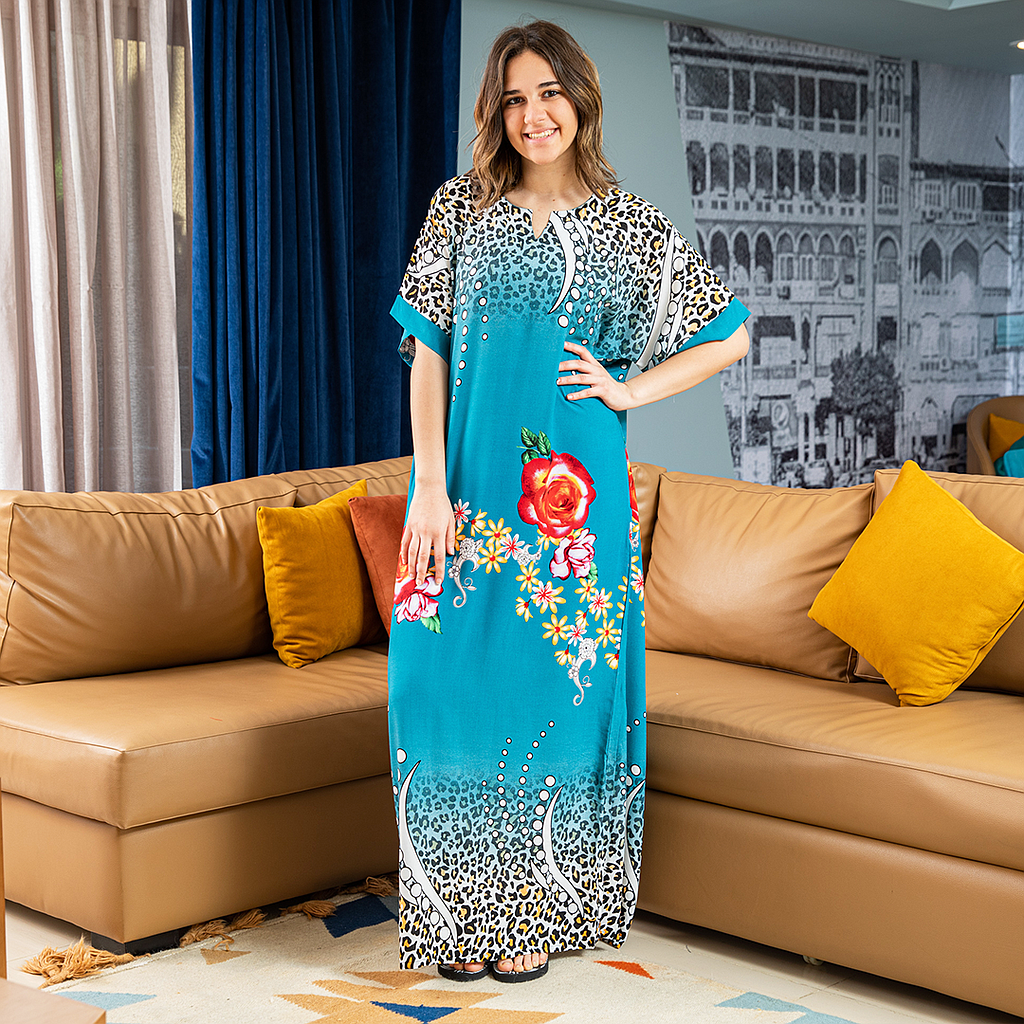 قميص نص كم فسكوز مشجر 16