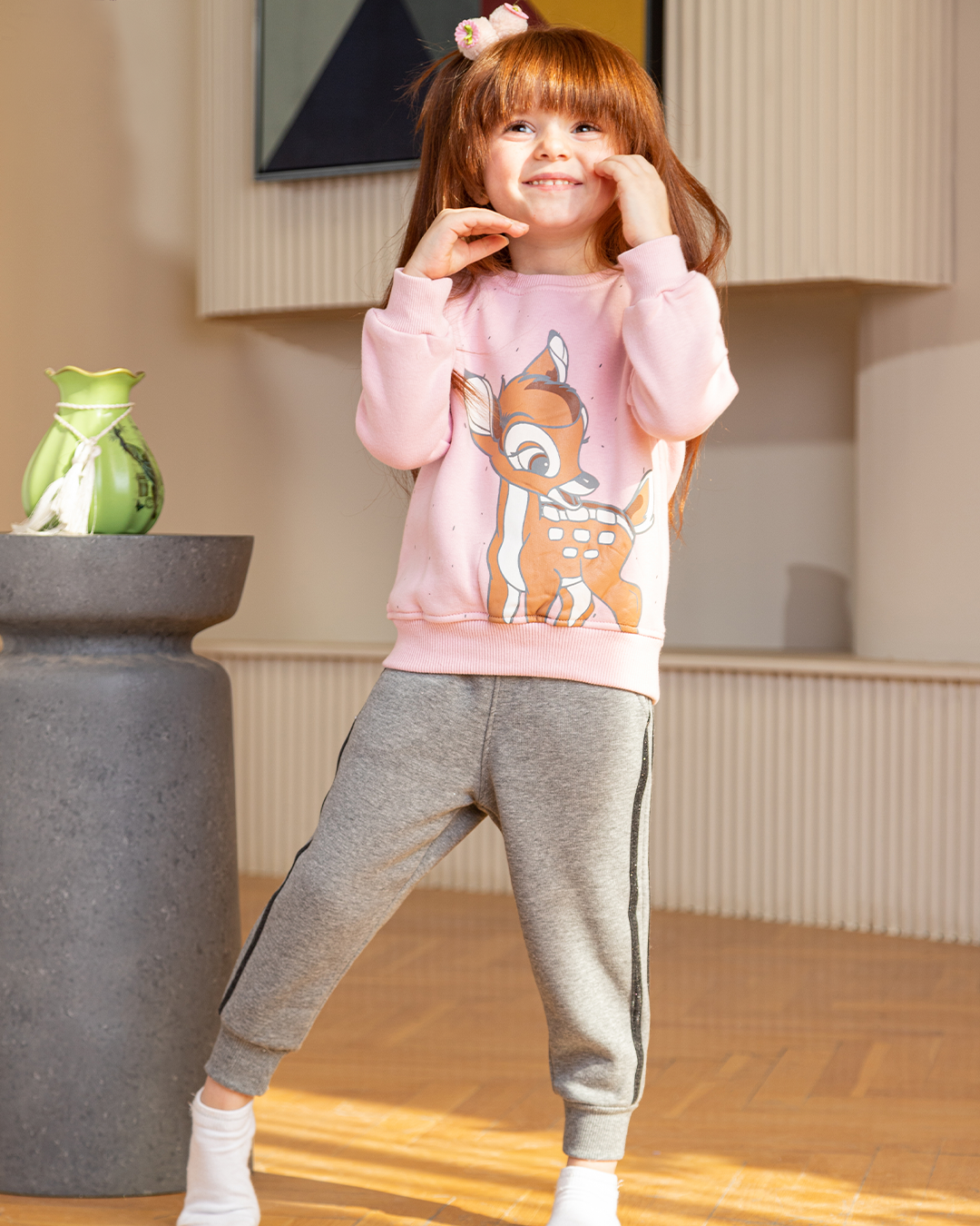 Pajama baby girls deer