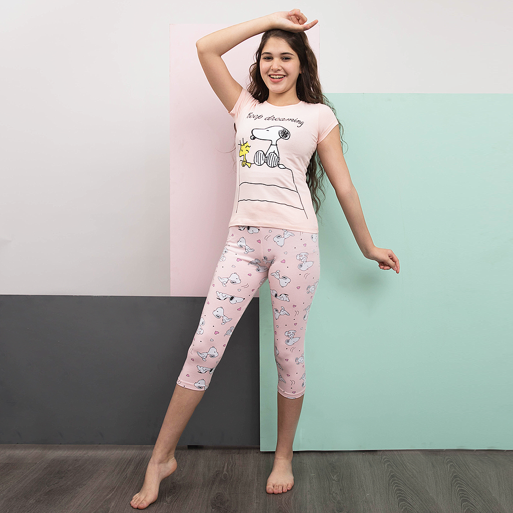 Girls' Snoopy pajamas, half sleeves, Pentacore Garcony
