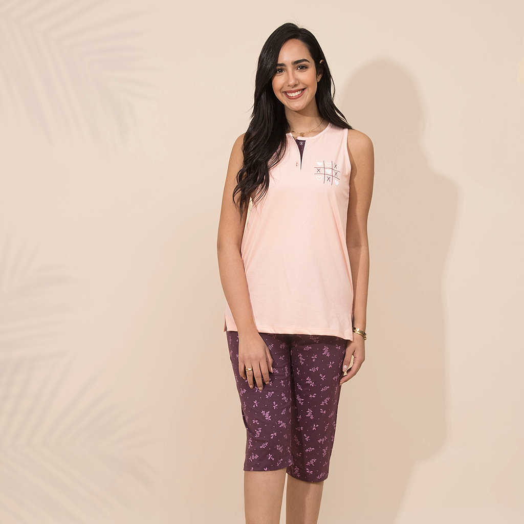 XO Pajama Cut Bermuda