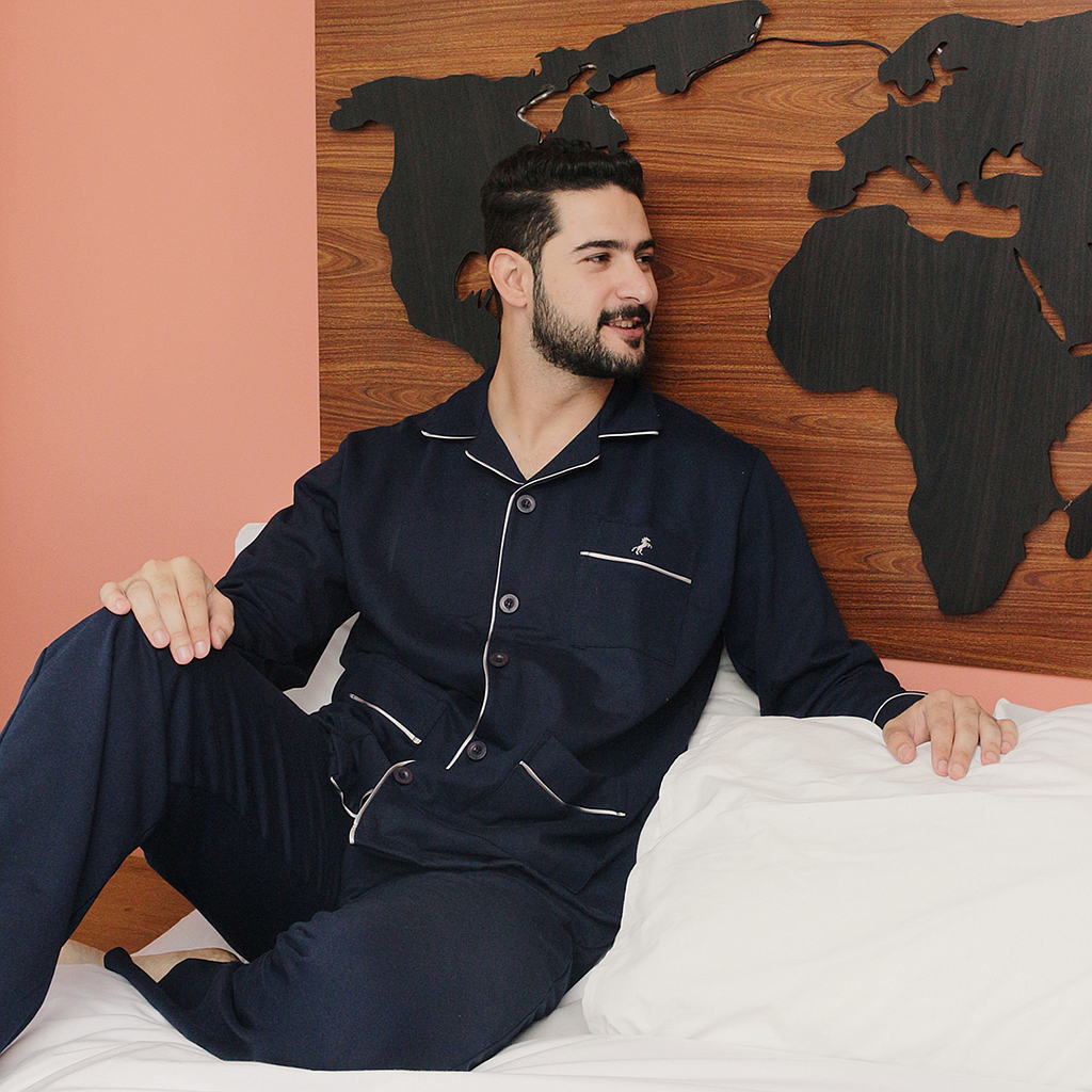 Cool men's pajamas with buttons