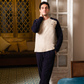V Plain cashmere men's pajamas 