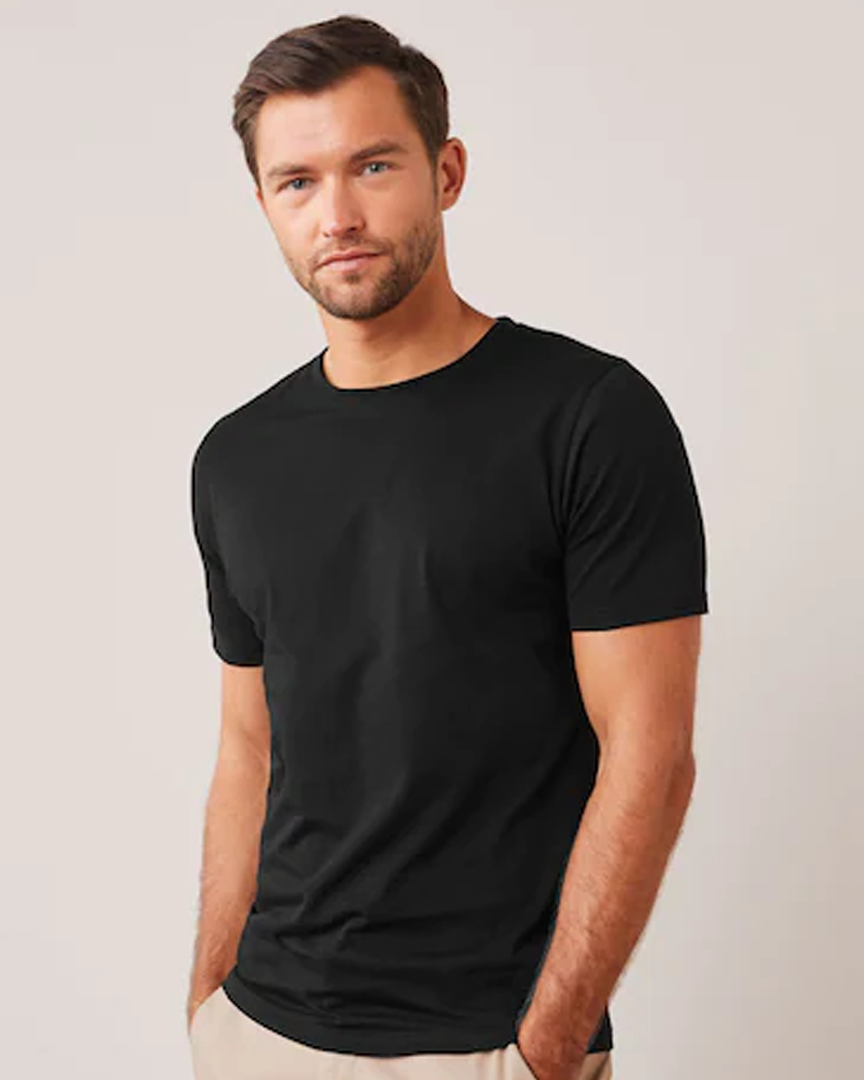 تي شيرت نص كم ساده راوند