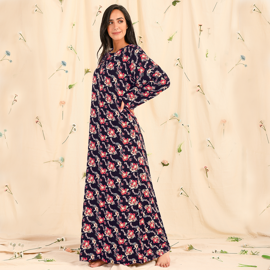 Shirt sleeves 25, viscose, floral 