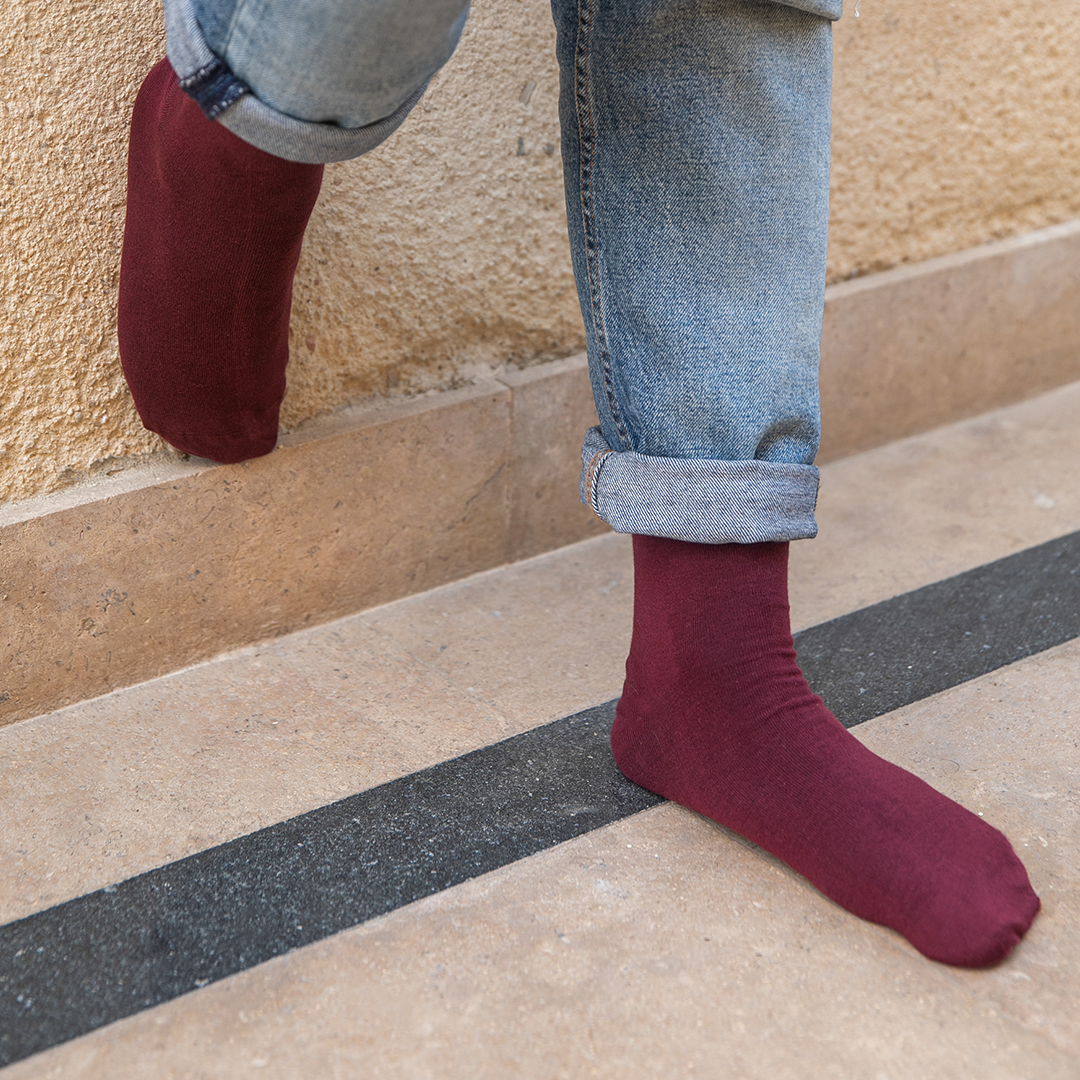 Lycra plain men's socks