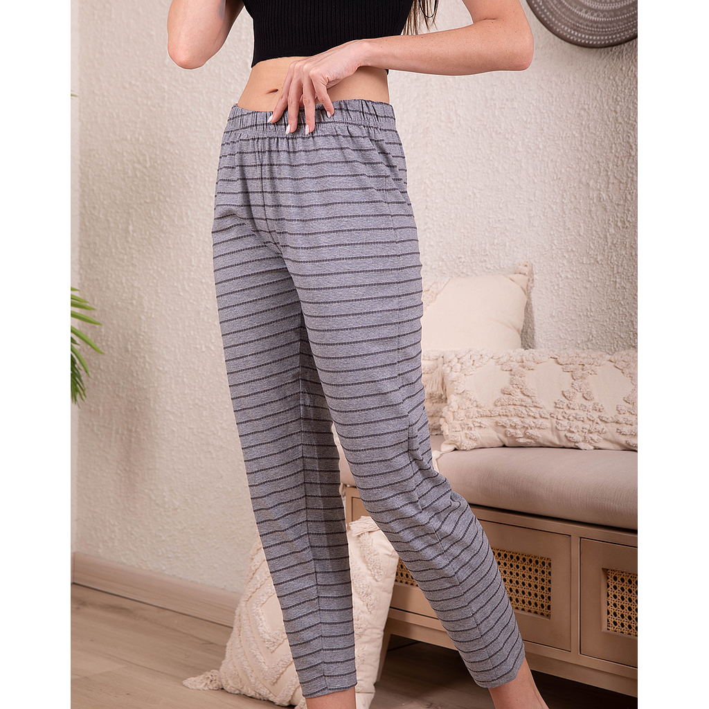 Striped women's trousers
