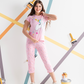 Girls unicorn pentacour pajamas with stars print