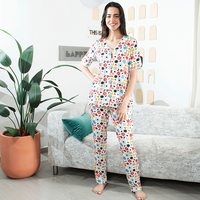 Classic women's pajamas with buttons 
