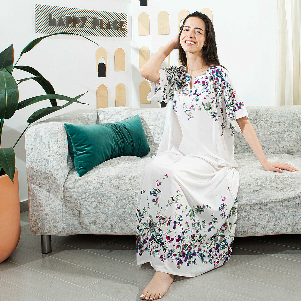 18 Half Sleeve Viscose Floral