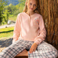 joyful vibes cashmere women's pajama * check