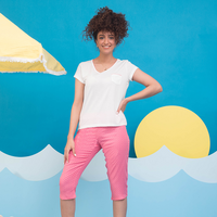 Women's polka-dot pentacour pocket pajamas