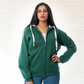 Sweatshirt with a zip and a cabochon