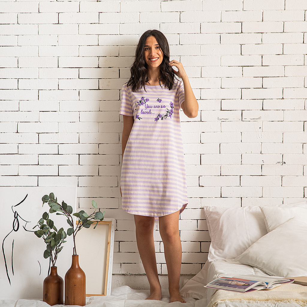 نايت شيرت مقلم