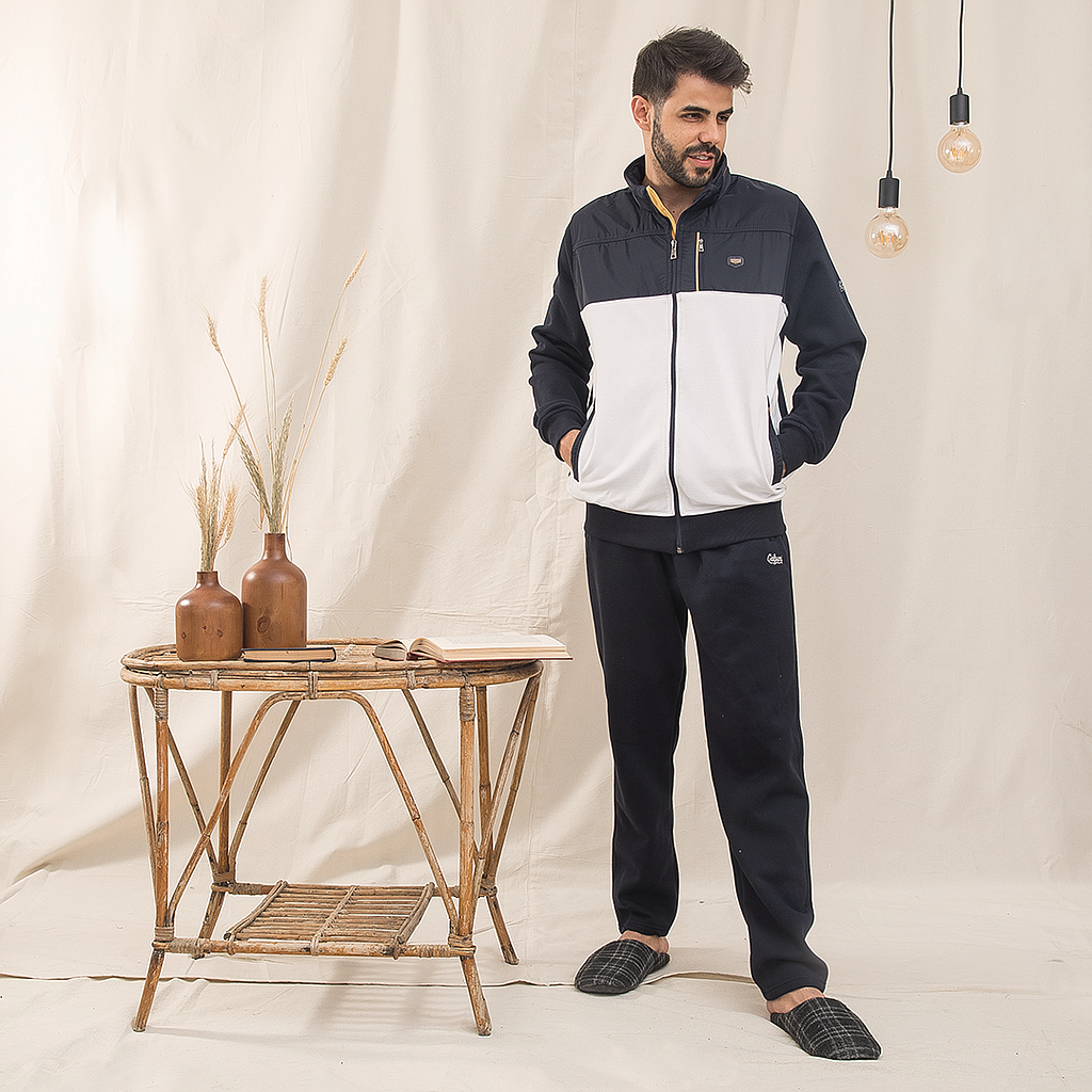 Men's pajamas Milton zipper and zipper on the chest