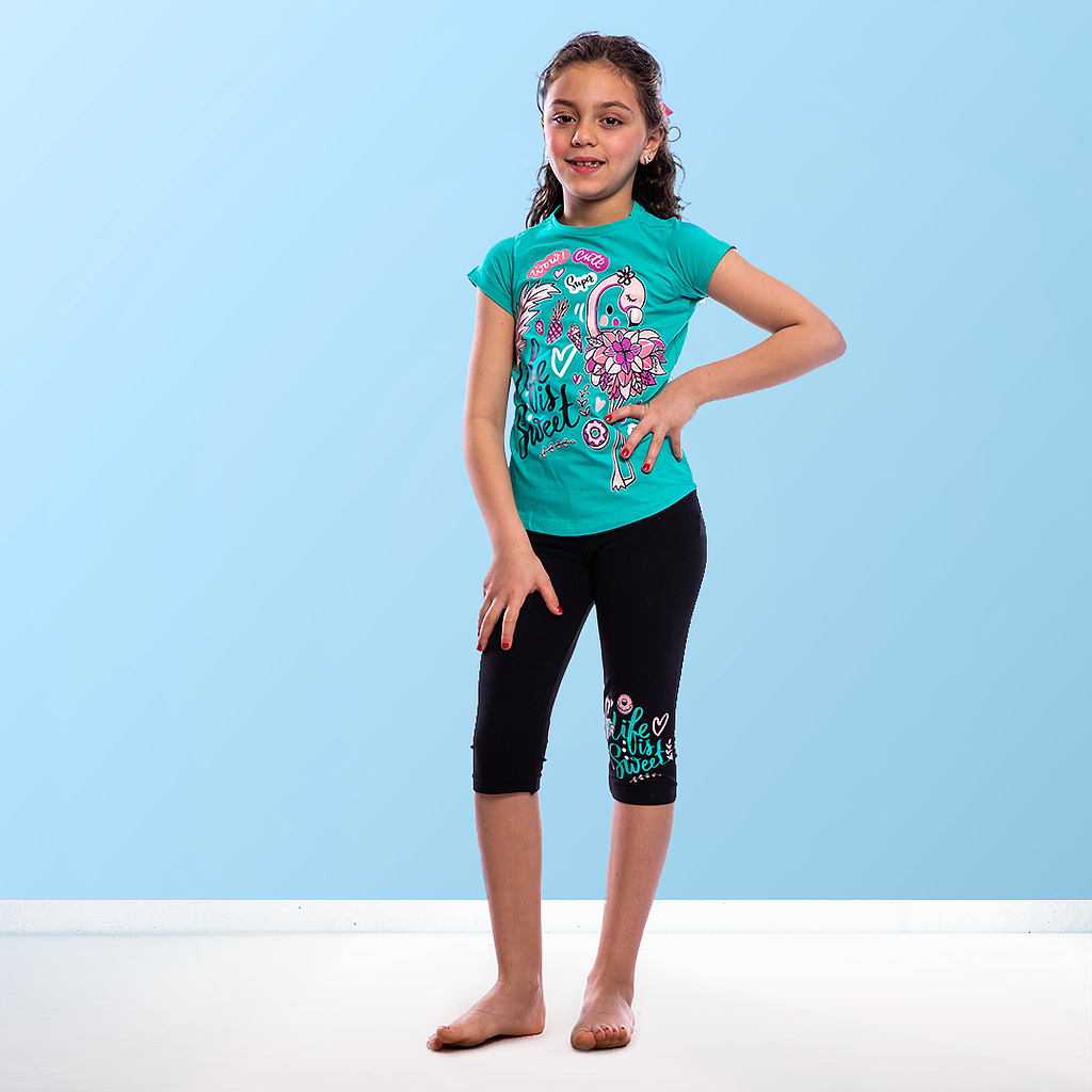 life is sweet girls flamingo set 