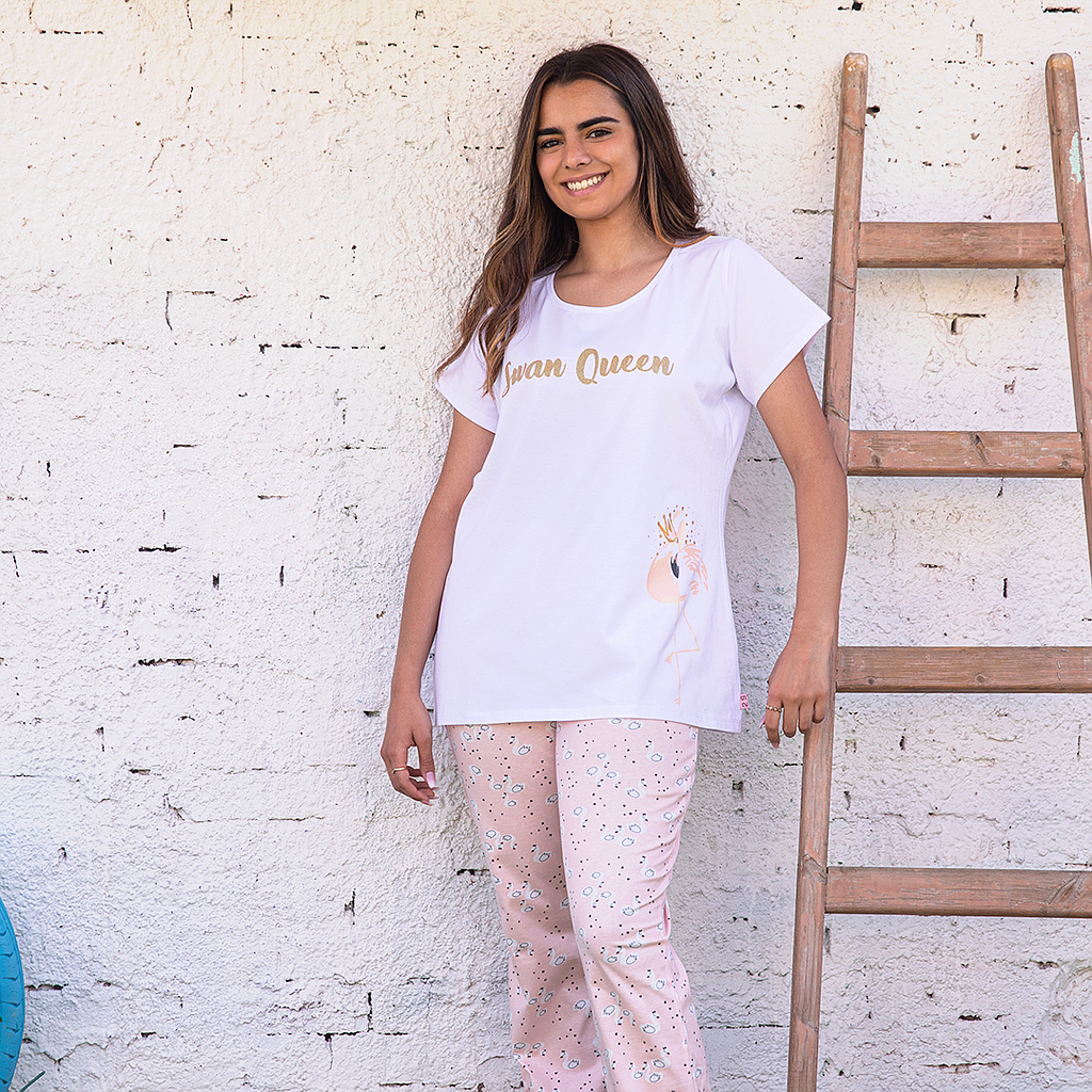 Swan queen pajama top and pants 