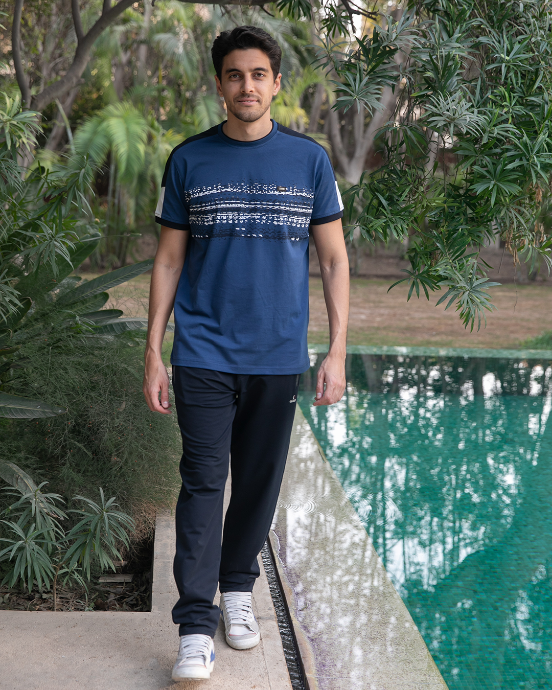 GALVANI بيجامه رجالي راوند مطرز