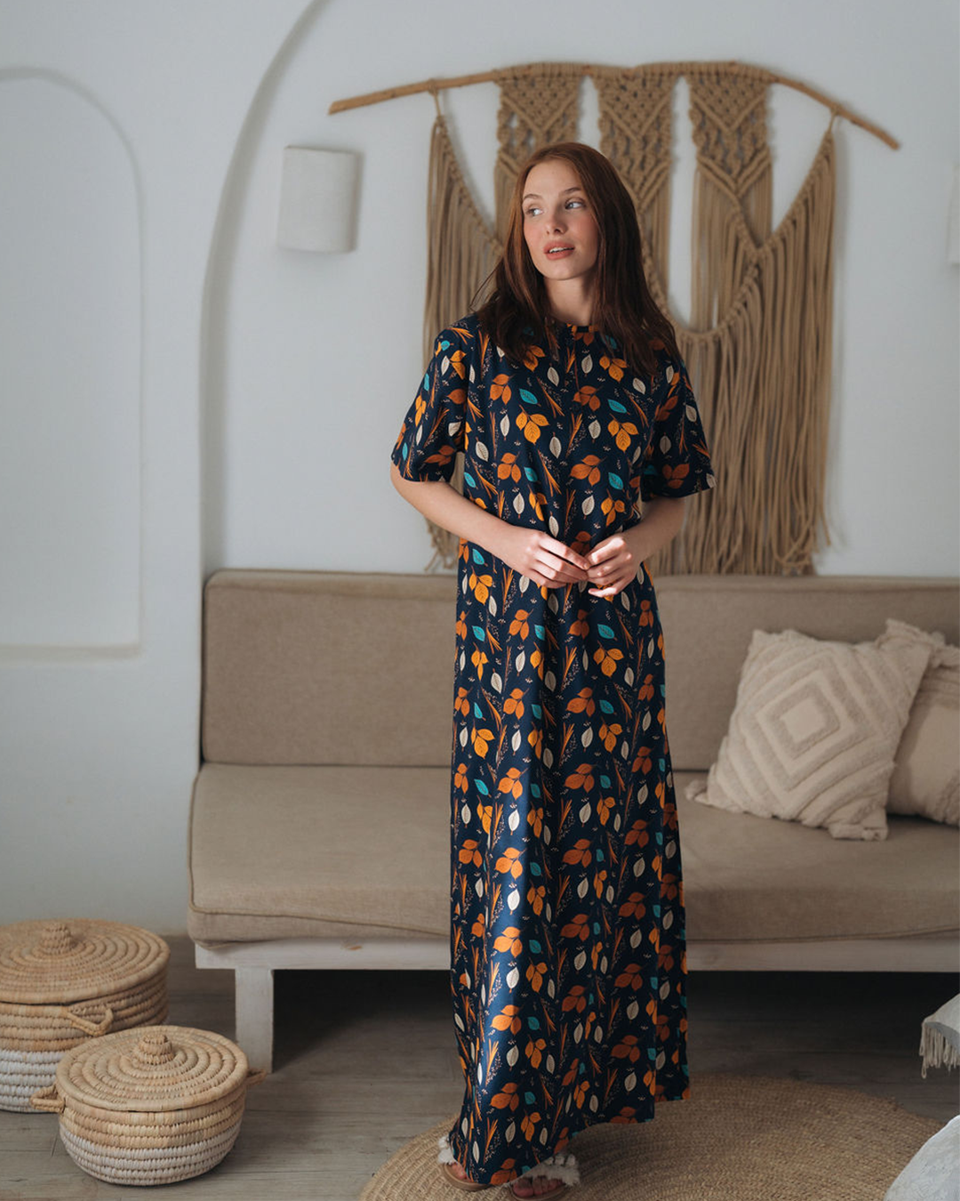 قميص حريمي نص كم مرد بولو ورق الشجر