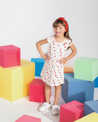 fruits  نايت شيرت بحزام بناتي مطبوع فاكهة