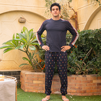 Men's pajamas with coffee mug printed pants