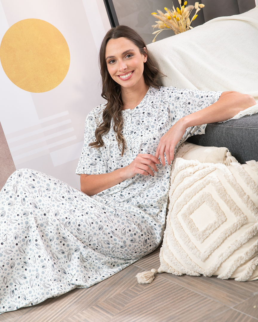 Women's shirt half sleeve trip pearl