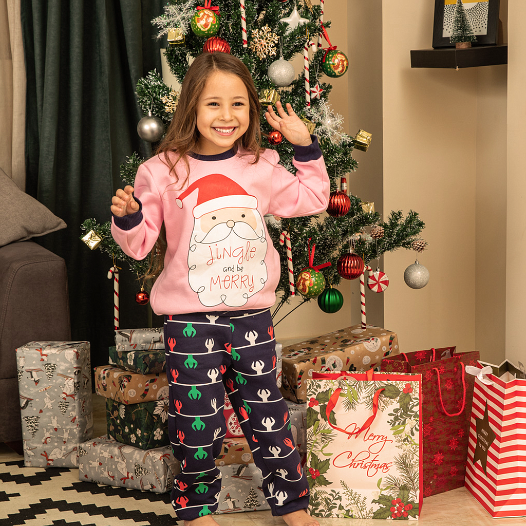 Jingle and be merry girls' pajamas
