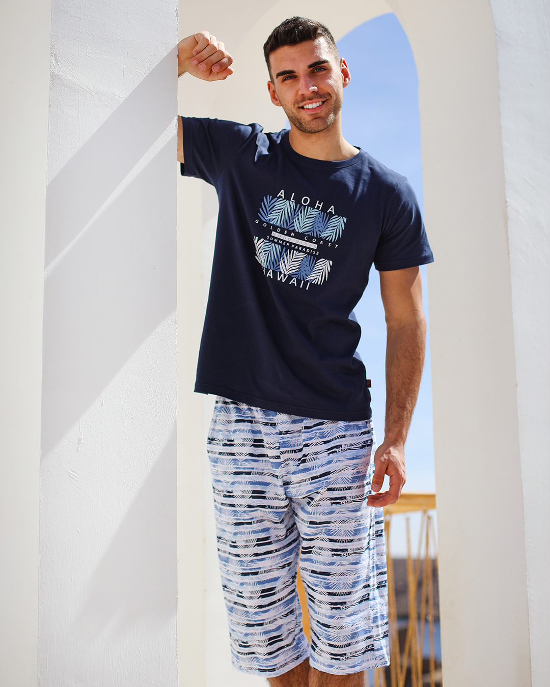 Aloha Hawaii Men's Pajama Shorts Printed