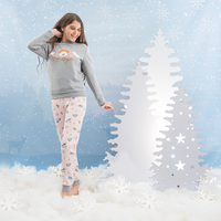 Stay بيجاما بناتي قوس قزح و يونيكورن