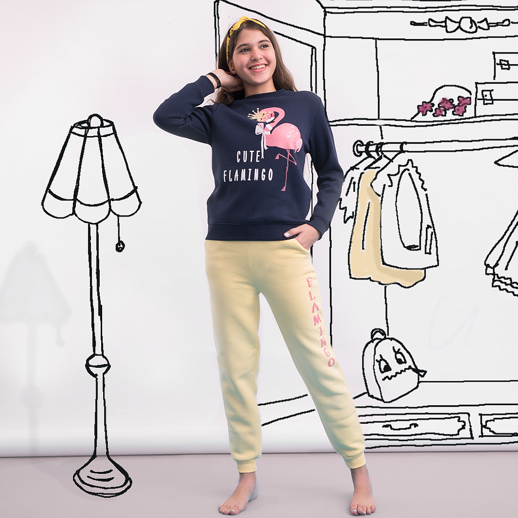 Cute Flamingo بيجاما بناتي