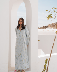 Jalabiya for women, Brassula, printed with flowers