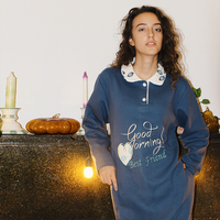 good morningقميص بياقة كابيتونية حريمى