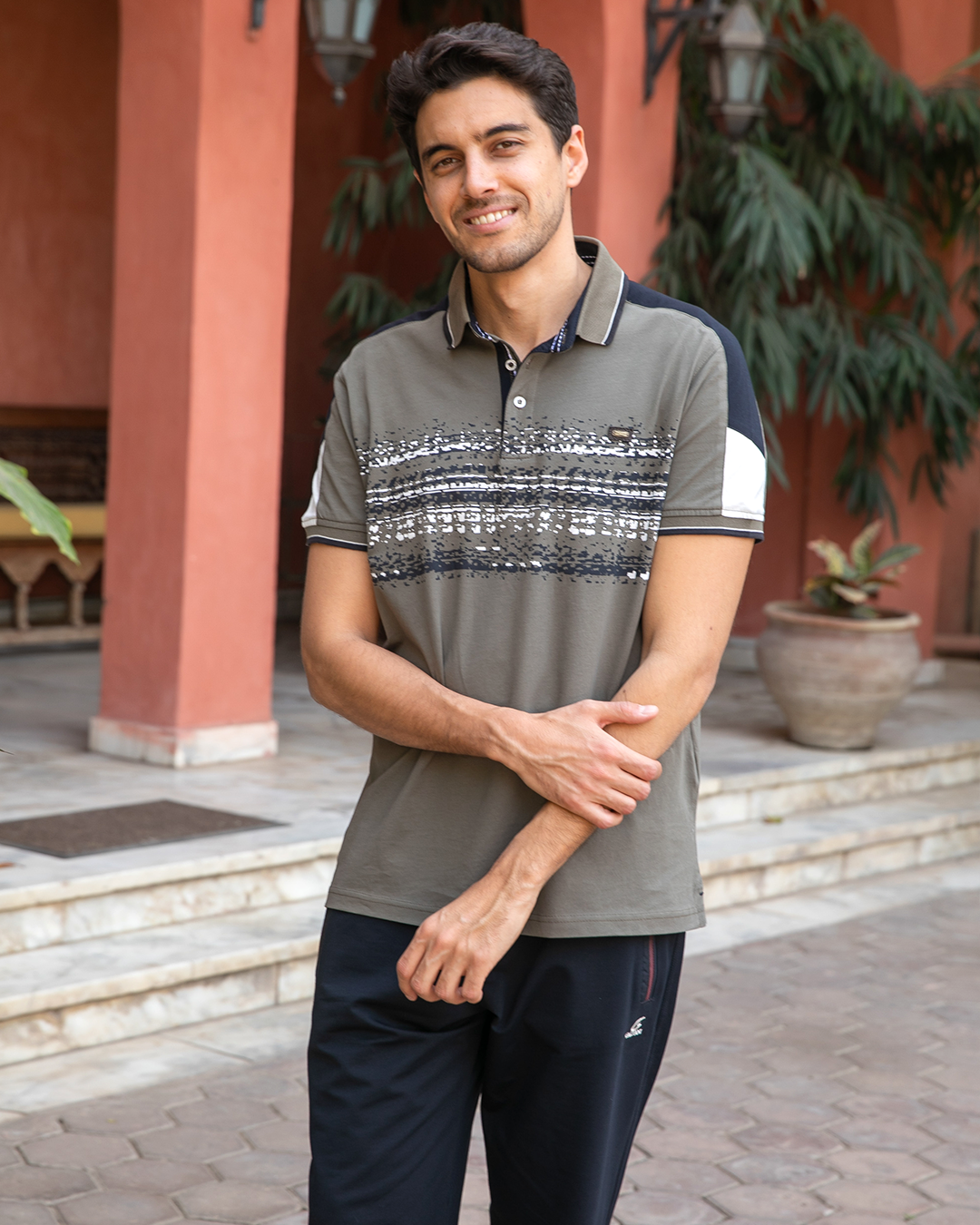 GALVANI بيجامه رجالي زراير مطرز