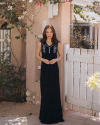 قميص حريمي طويل كت مطرز سنبوله ساده