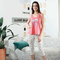 Pentacore printed Hawaiian strapless pajama set