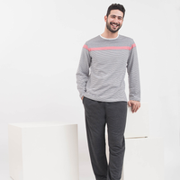 Men's black striped pajamas