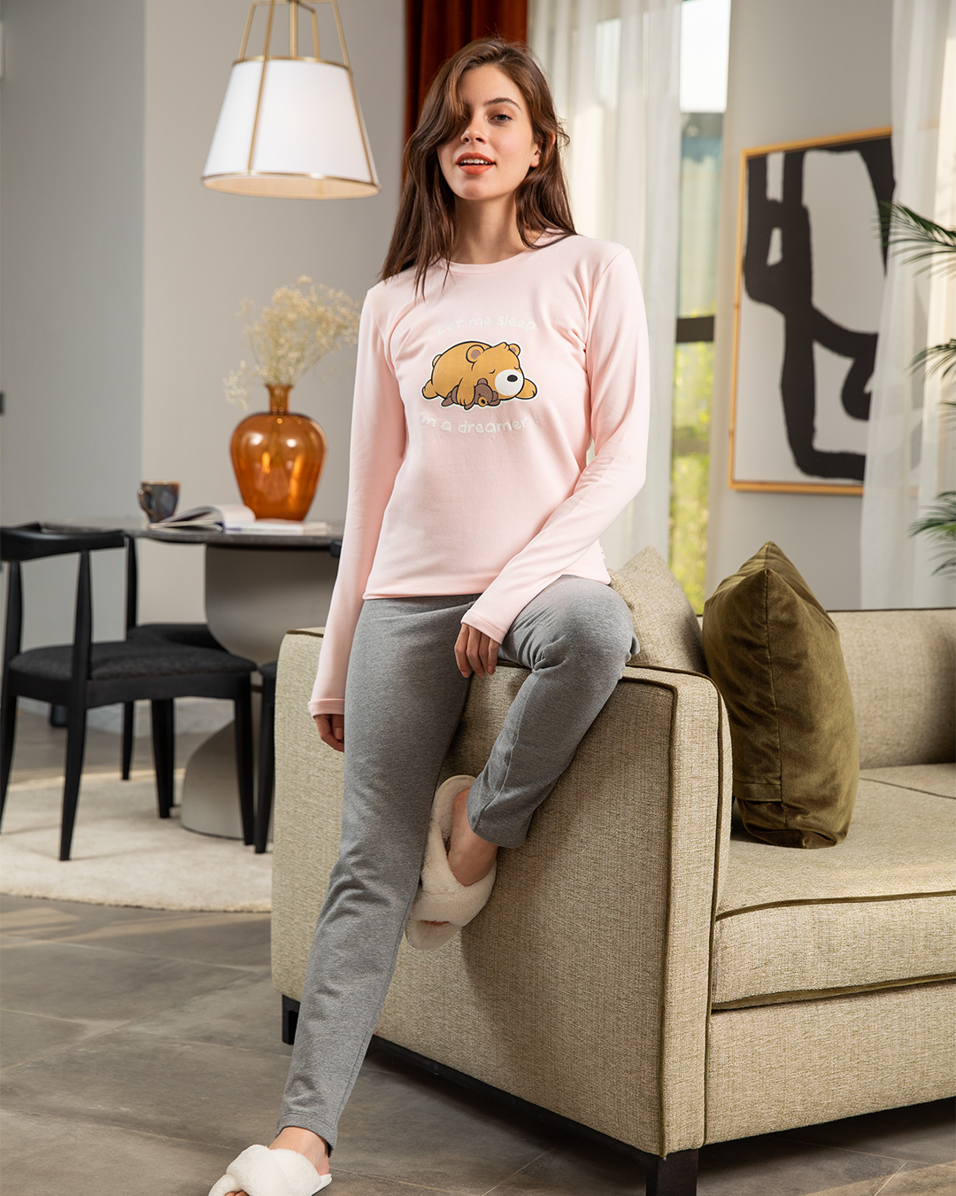 Let me sleep bear بيجامة حريمي