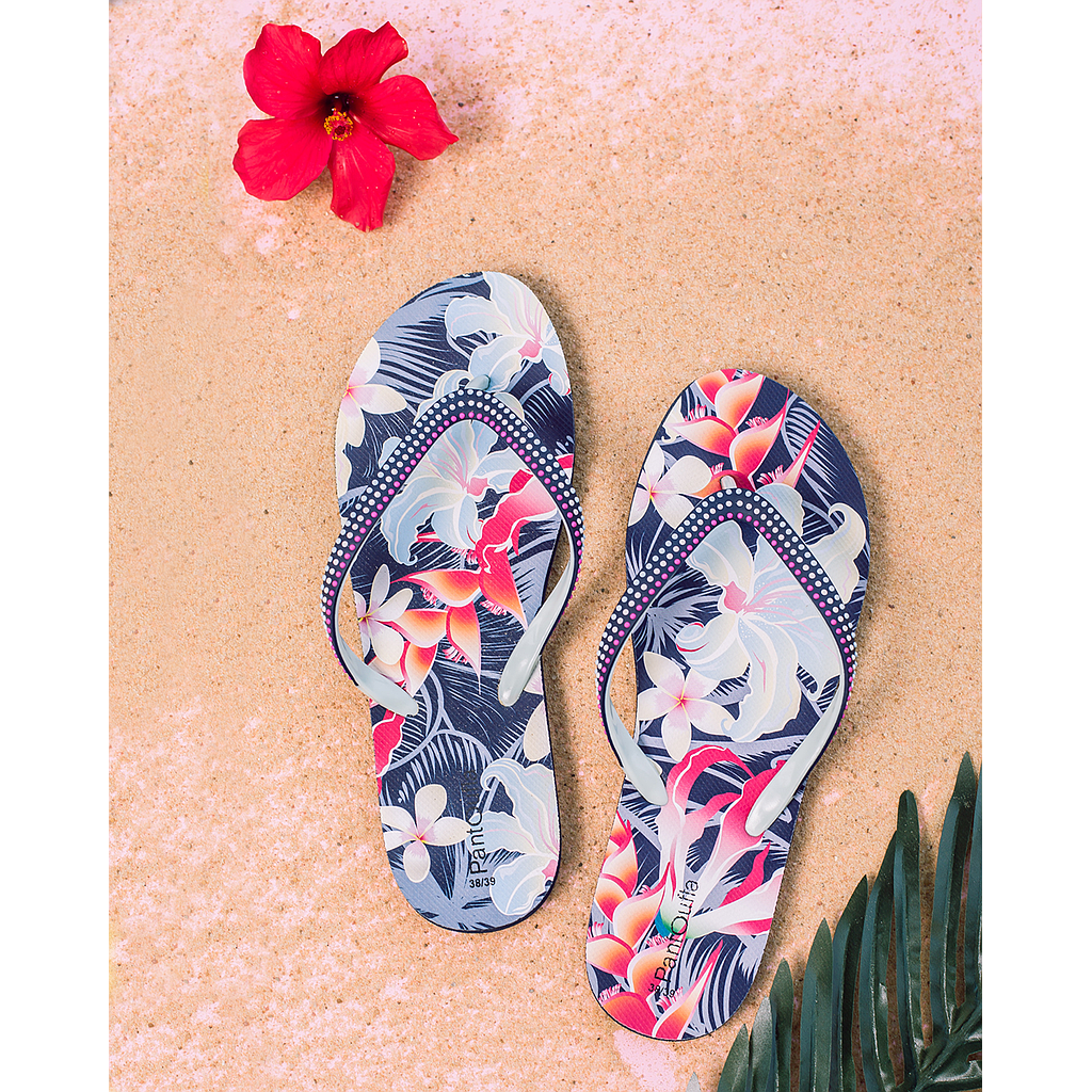 Hawaiian flower women's slippers