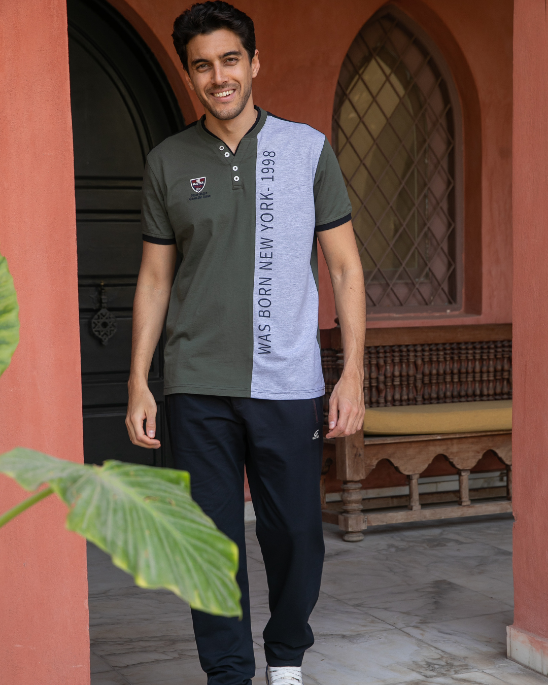 NEW YORK - 1998 V بيجامه رجالي زراير