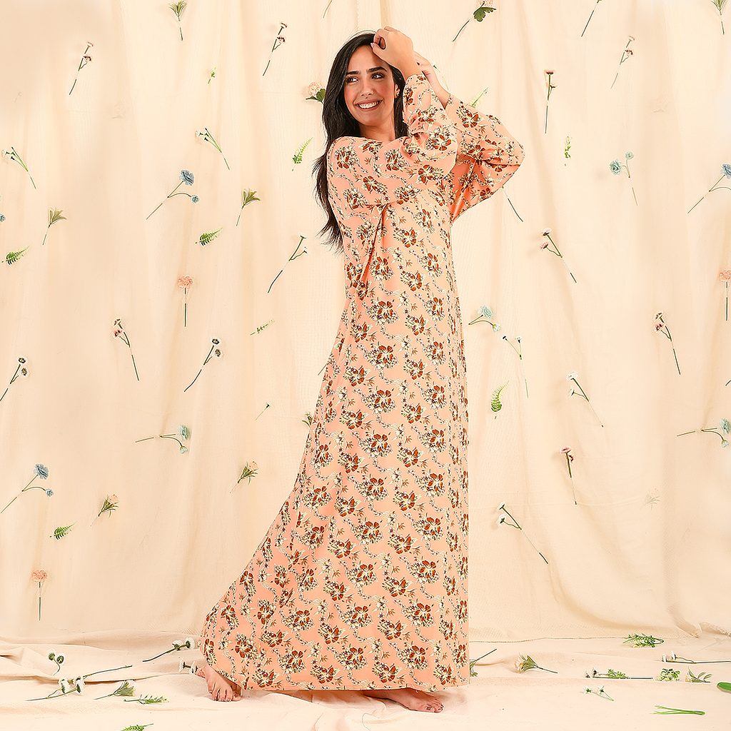 Shirt sleeves 25, viscose, floral 