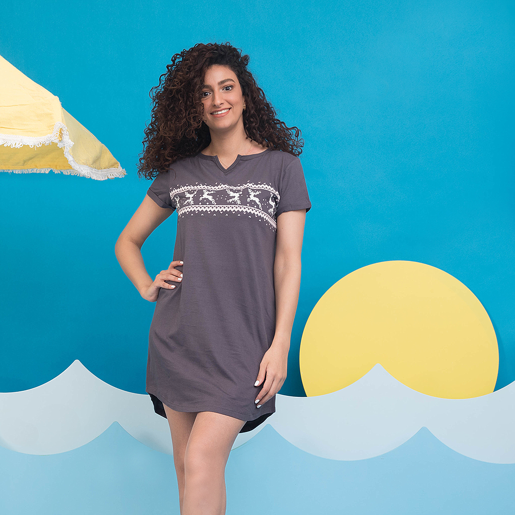 Ghazala DEER Printed Cash Mayo
