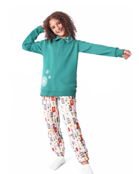 Merry christmas girls' printed set