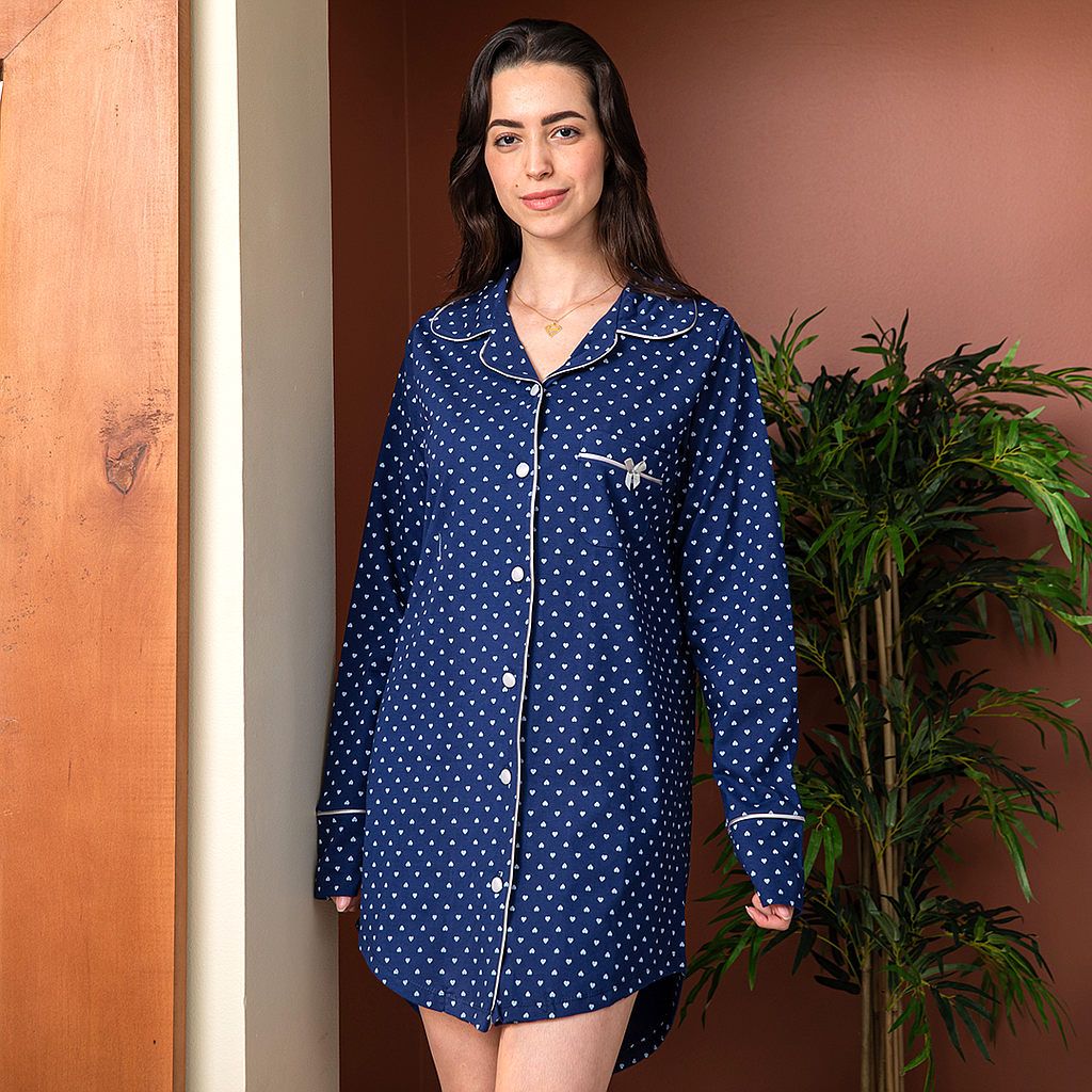 نايت شيرت حريمي قصير قلوب