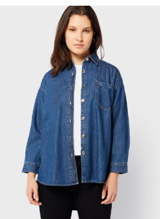 قميص حريمي جينز طويل بكم