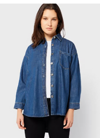 قميص حريمي جينز طويل بكم