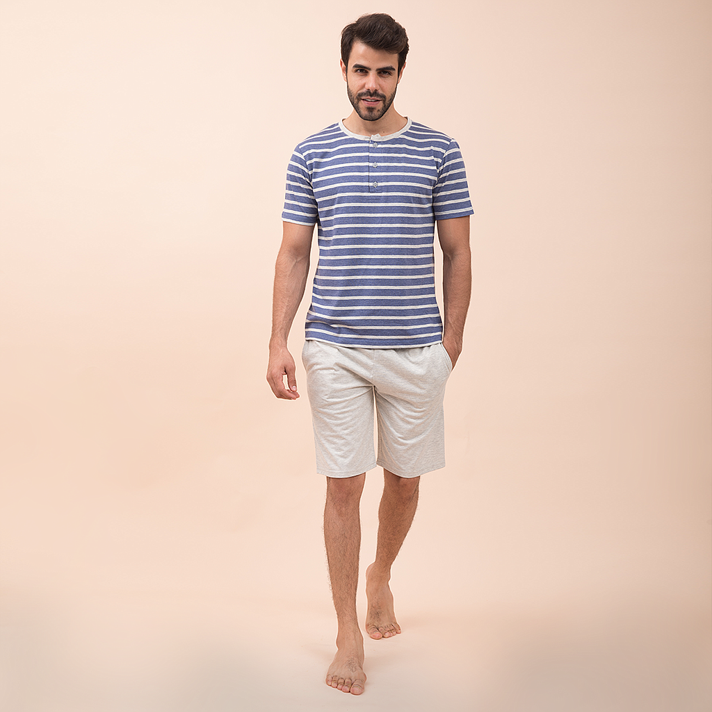 بيجاما مقلمه شورت رجالي - 2segypt