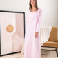 flower Women's nightgown with embroidered lace sleeves