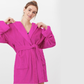 Plain cotton bathrobe